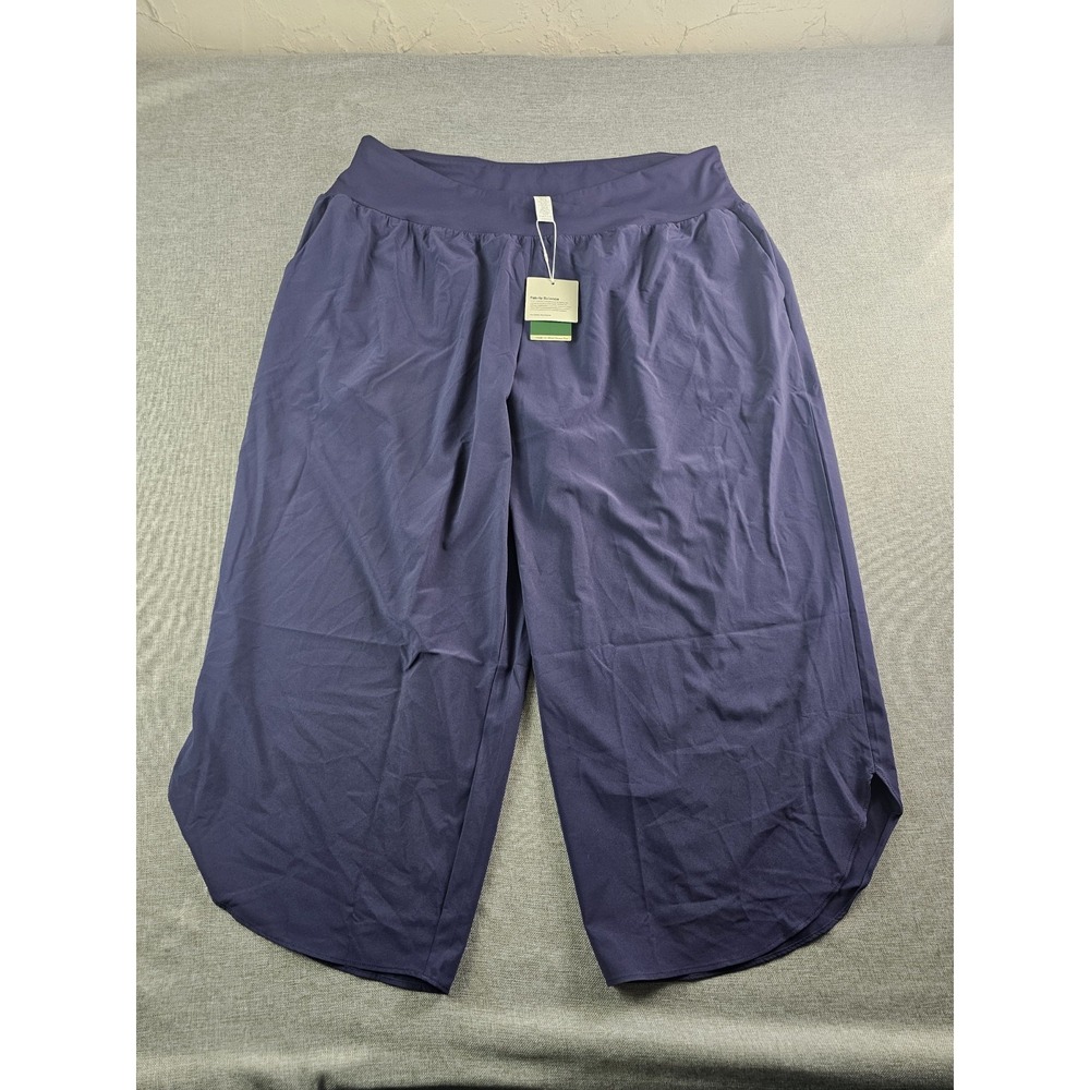 Halara Breezful Pant Wide Leg Women 2X Blue High Waisted Stretch Lightweight New